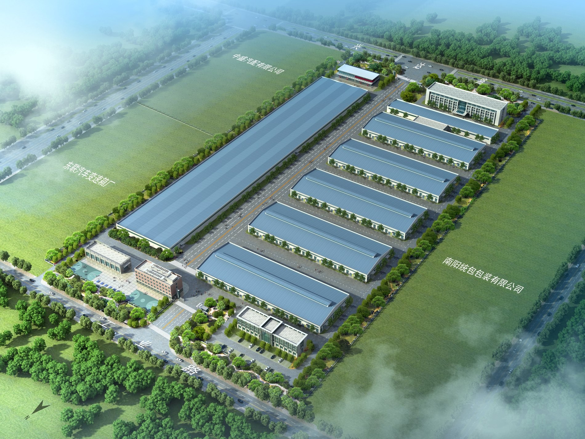 Plano de distribución del parque industrial de NanShang